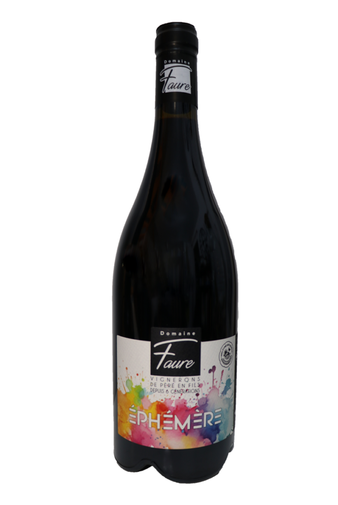 Bouteille de l'Ephémère, vin rouge du Domaine Faure